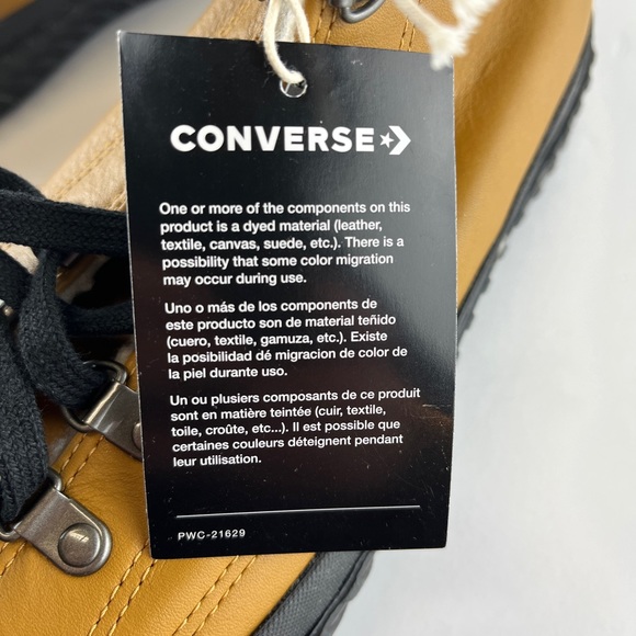 Converse Chuck 70 Bosey Hi Sneaker 168161C Wheat Leather Lined Mountain Custom - Picture 7 of 15